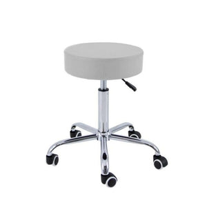 Tabouret sans dossier - Base chromée - 5 roues
