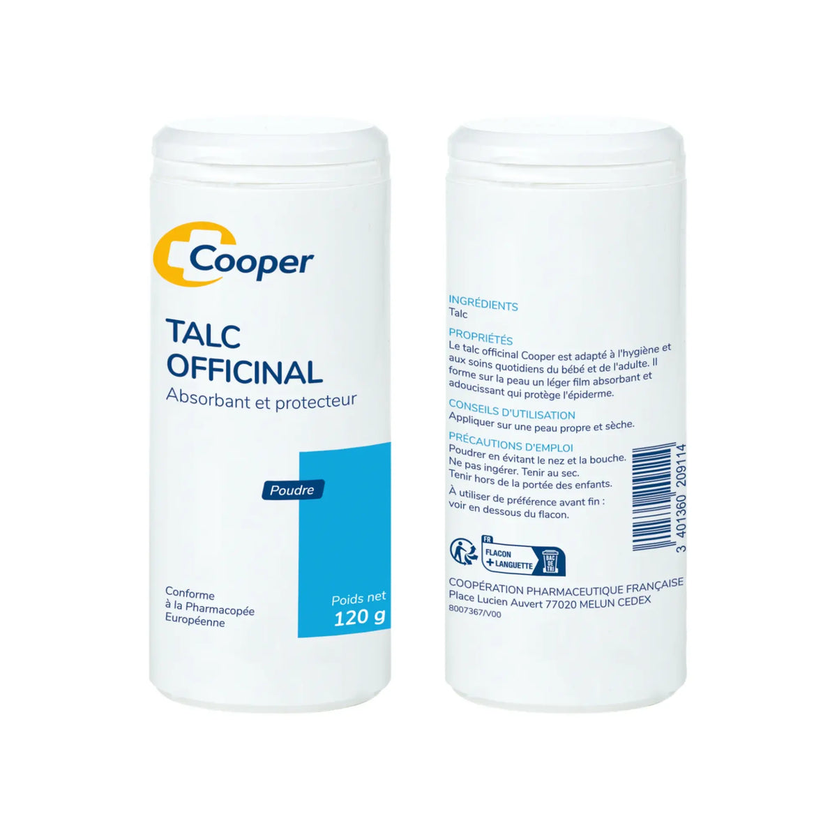Powdered talc 120g - Cooper Cooper 