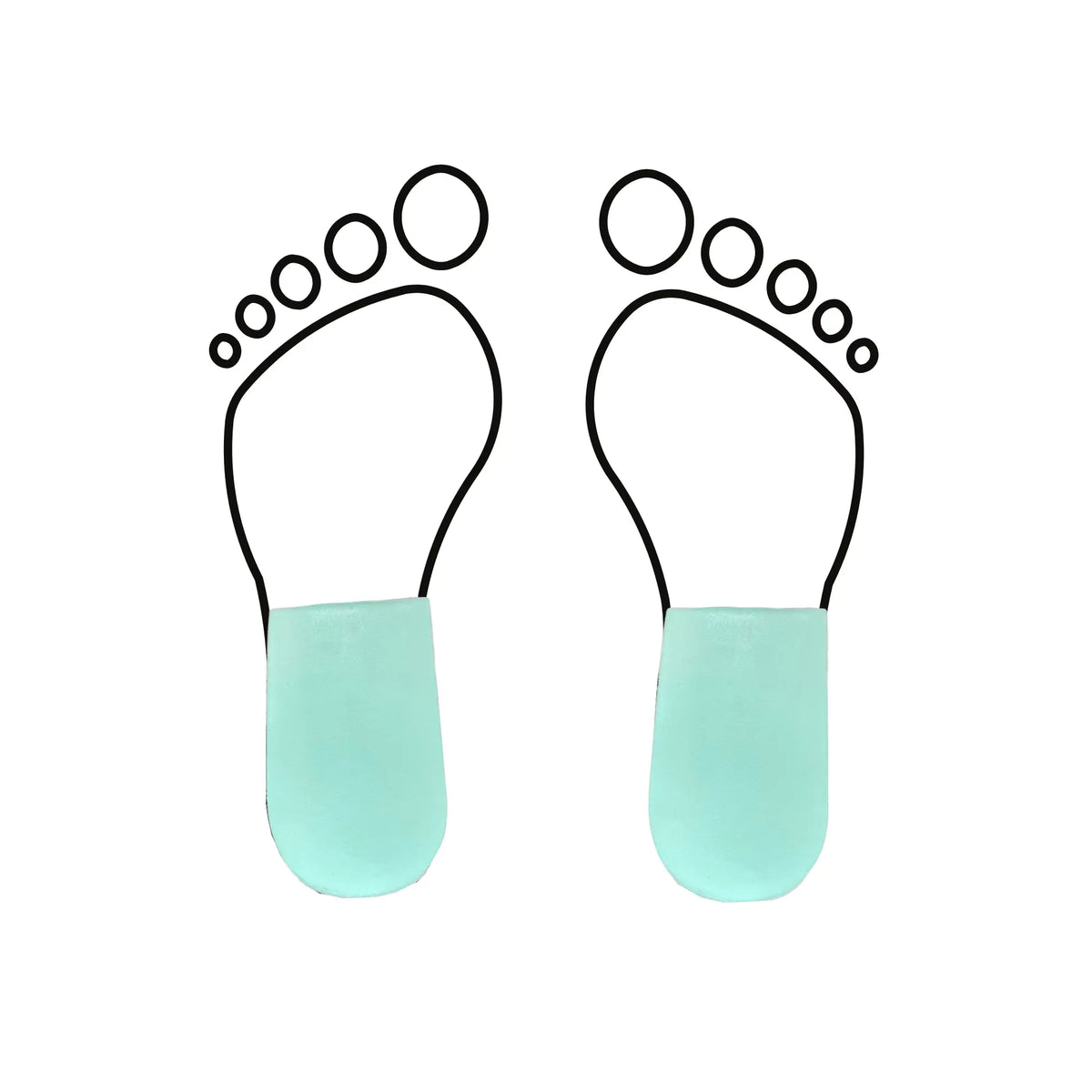 Short latex foam heel cup - Shore 25-35 - 5 mm - Green - My Podologie