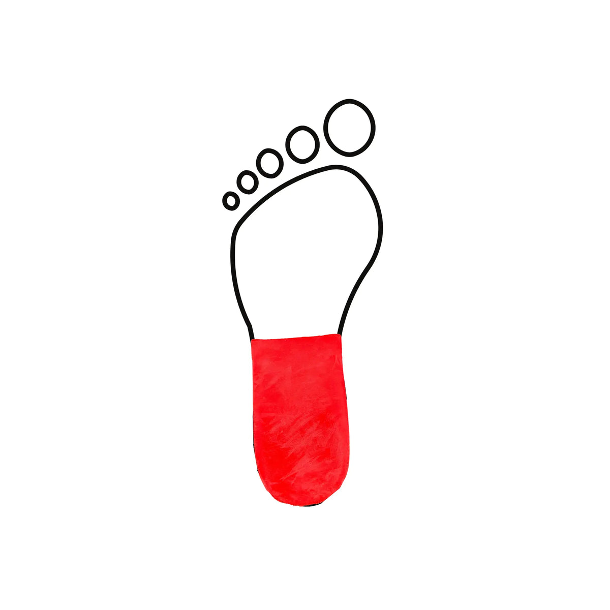 Short latex foam heel cup - Shore 30-40 - 5 mm - Red