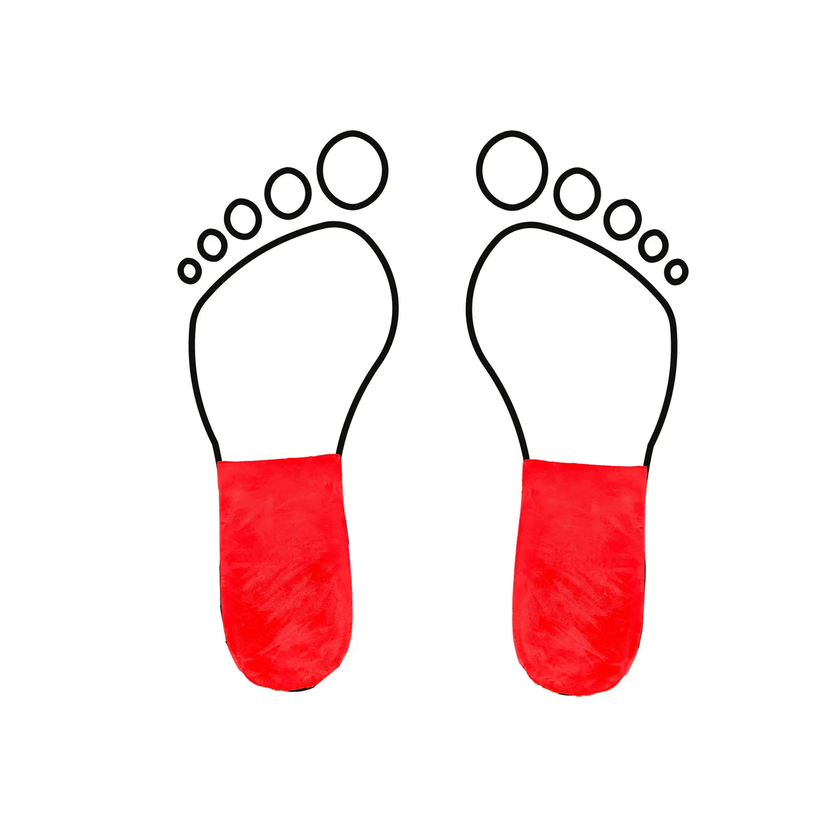 Short latex foam heel cup - Shore 30-40 - 5 mm - Red