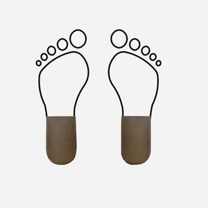Latex and sawdust heel pad - Shore 80-85 - 5 mm - 5 pairs - Brown