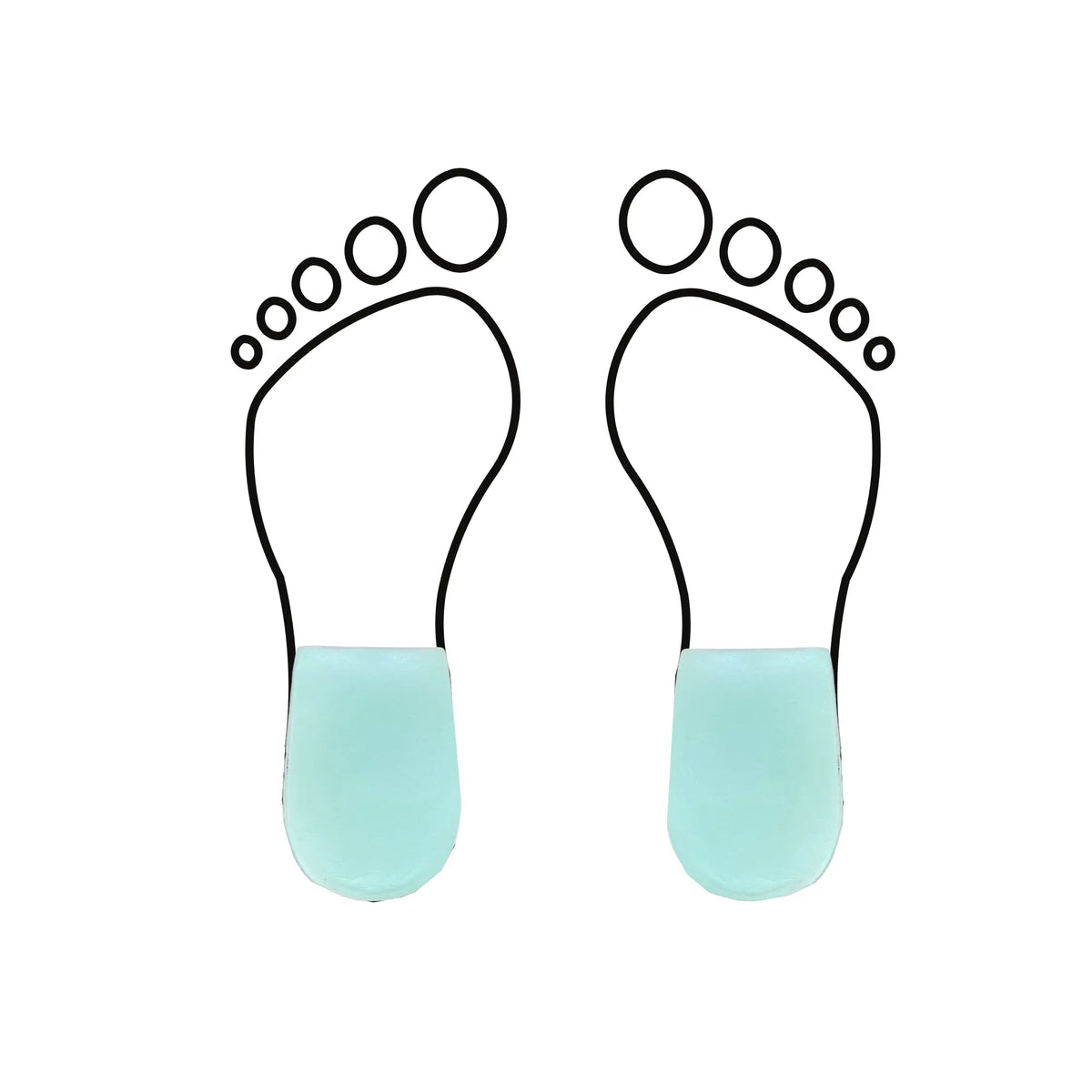 Latex foam heel cup with slight rim around the heel - Shore 25-35 - Green - My Podologie