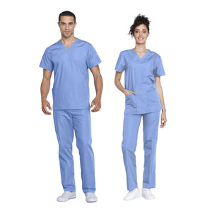 Toulouse - Medical Set - Tunic and Pants - Unisex - Cherokee Cherokee Authentic Workwear  Sky Blue / 3XL