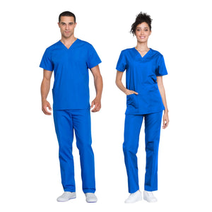 Toulouse - Medical Set - Tunic and Pants - Unisex - Cherokee Cherokee Authentic Workwear  Royal Blue / 3XL