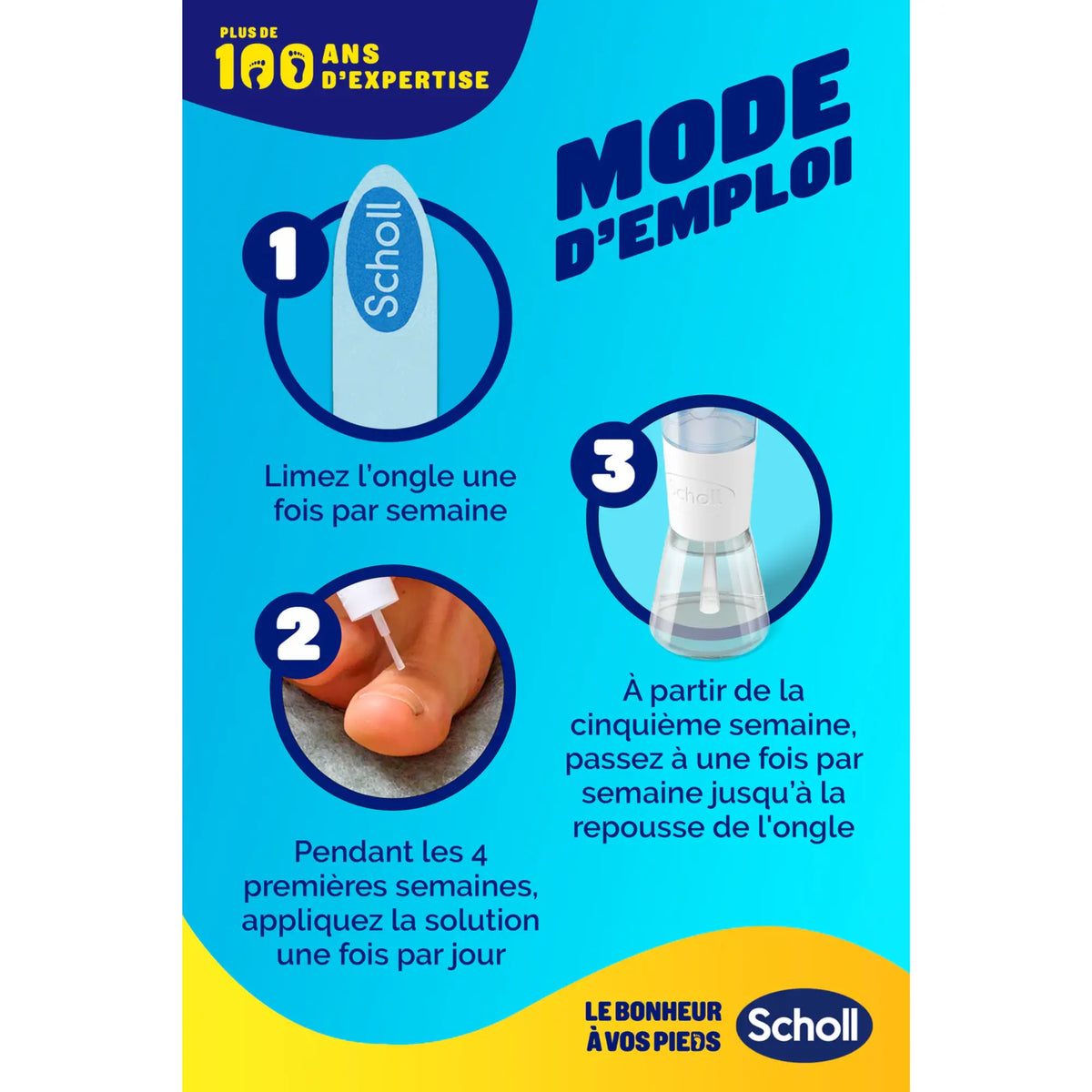 Nail Fungus Treatment - 2 in 1 - 3.8 ml + 5 files - Scholl Scholl 