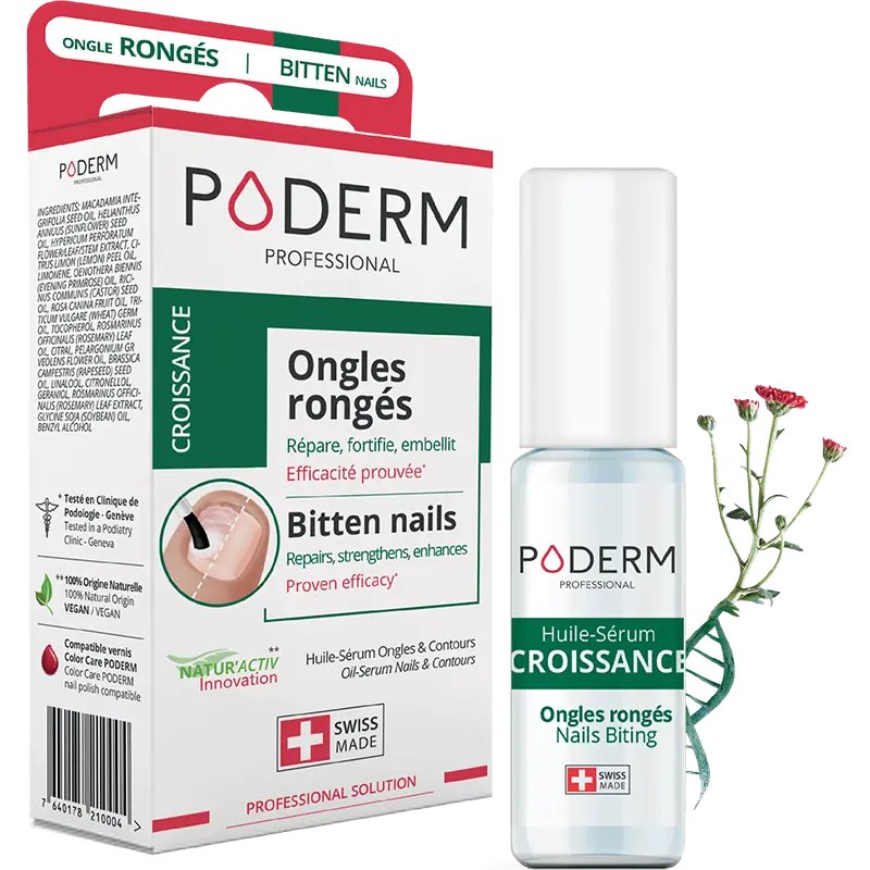 Serum Treatment for Bitten Nails - 8ml - Growth - Poderm Professional