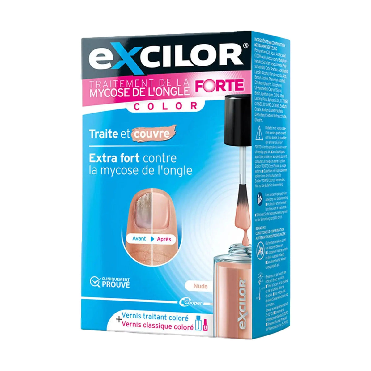 Nail fungus treatment forte color nude 30ml - Excilor Cooper 