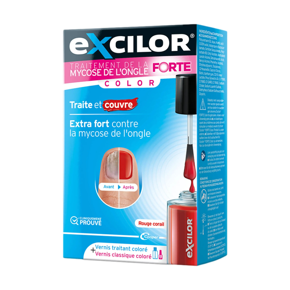 Strong nail fungus treatment red color 30ml - Excilor Excilor 