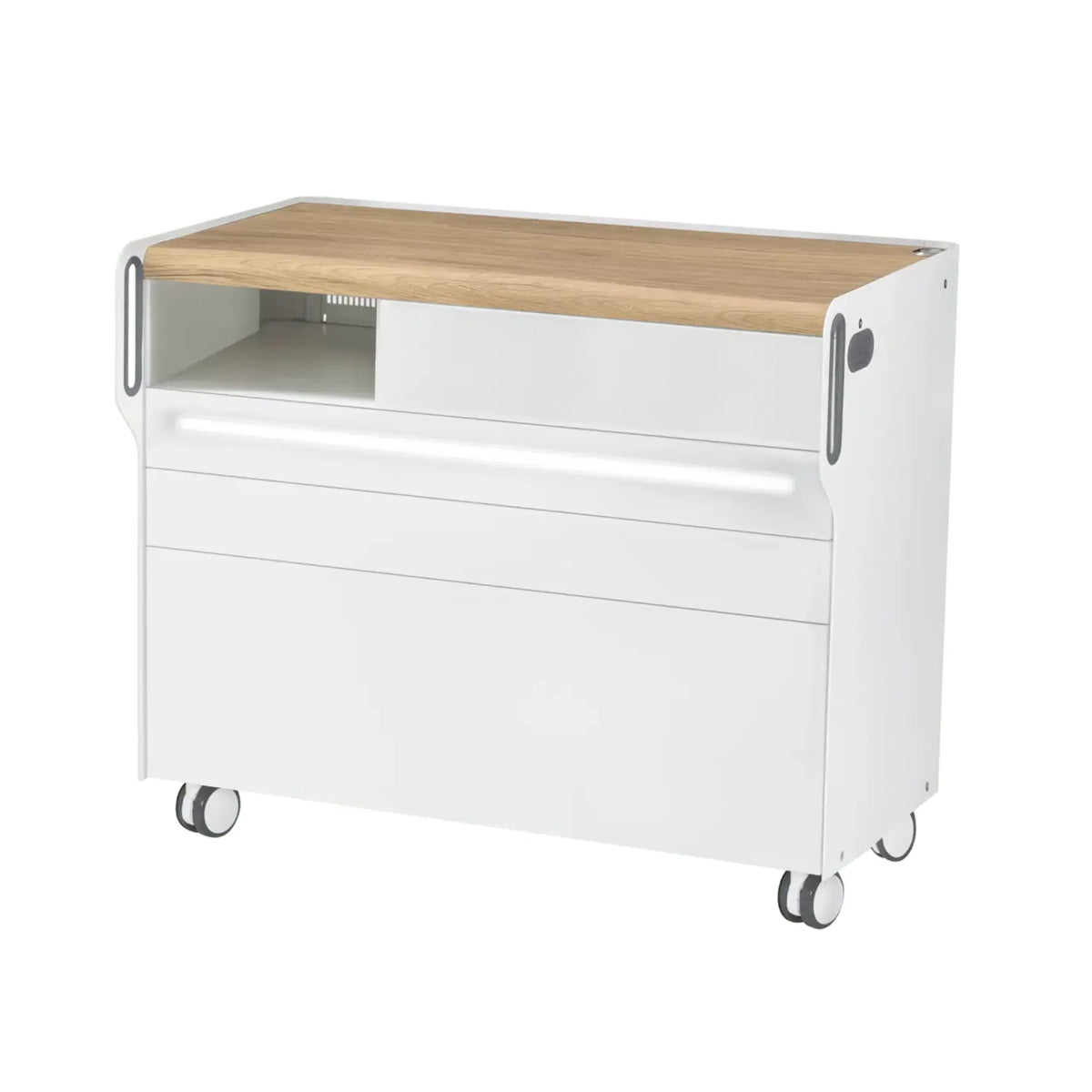 "Room Move" Podiatry Unit - Size L - Ruck Ruck Oak-3-with-LED-micromotor-compartment-on-the-left