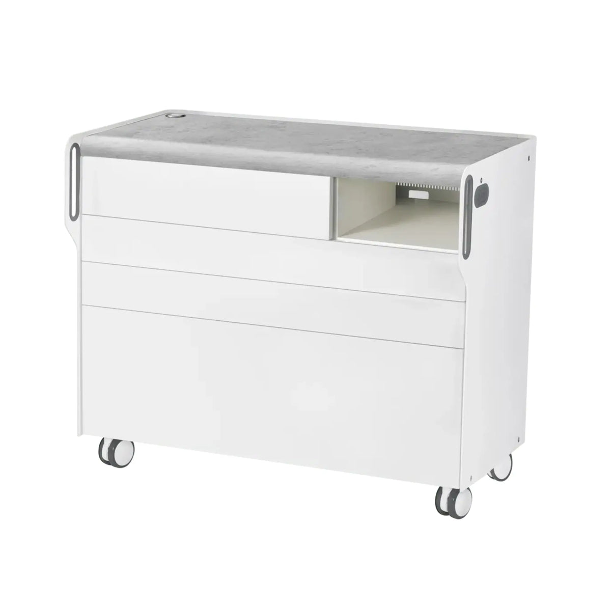 "Room Move" Podiatry Unit - Size L - Ruck Ruck Concrete-3-compartment-micromotor-right-Circle-X