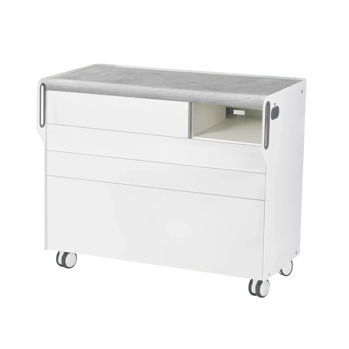 "Room Move" Podiatry Unit - Size L - Ruck Ruck Concrete-3-compartment-micromotor-right-No