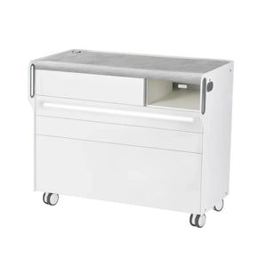 "Room Move" Podiatry Unit - Size L - Ruck Ruck Concrete-3-with-LED-micromotor-compartment-right
