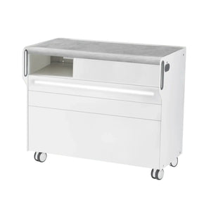 "Room Move" Podiatry Unit - Size L - Ruck Ruck Concrete-3-with-LED-micromotor-compartment-on-the-left