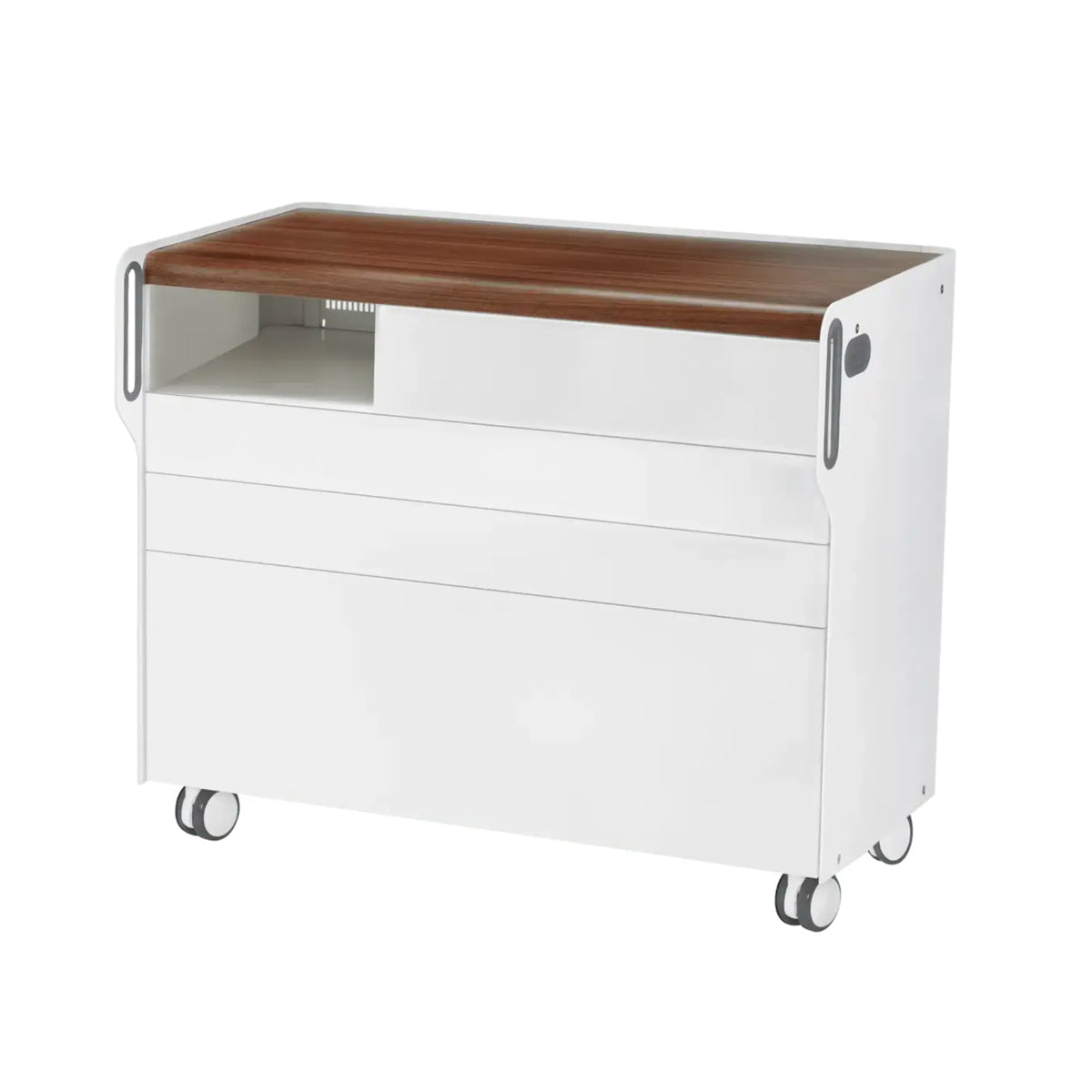"Room Move" Podiatry Unit - Size L - Ruck Ruck Walnut-3-compartment-micromotor-left-No