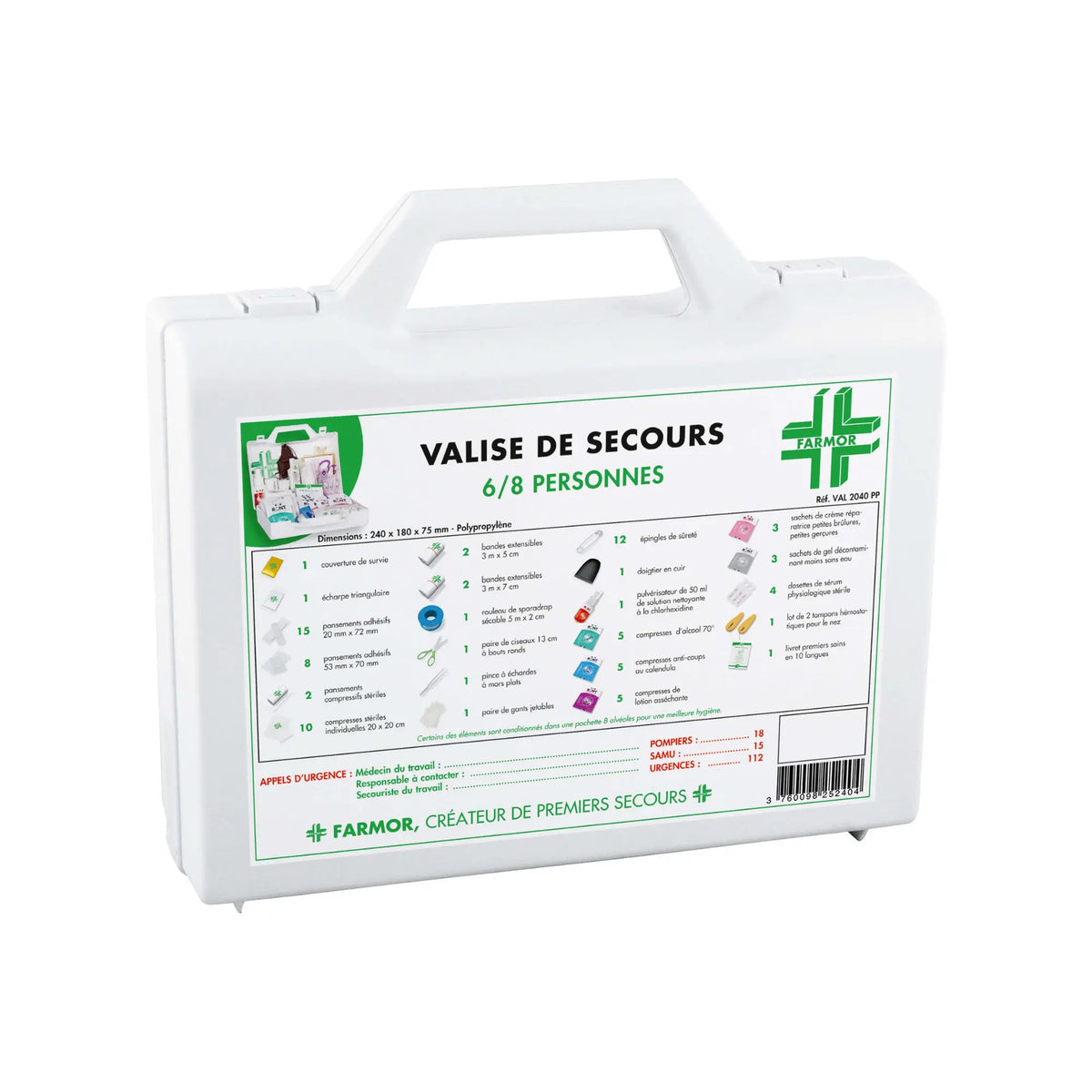 Emergency suitcase for 6 to 8 people - Farmor - My Podologie