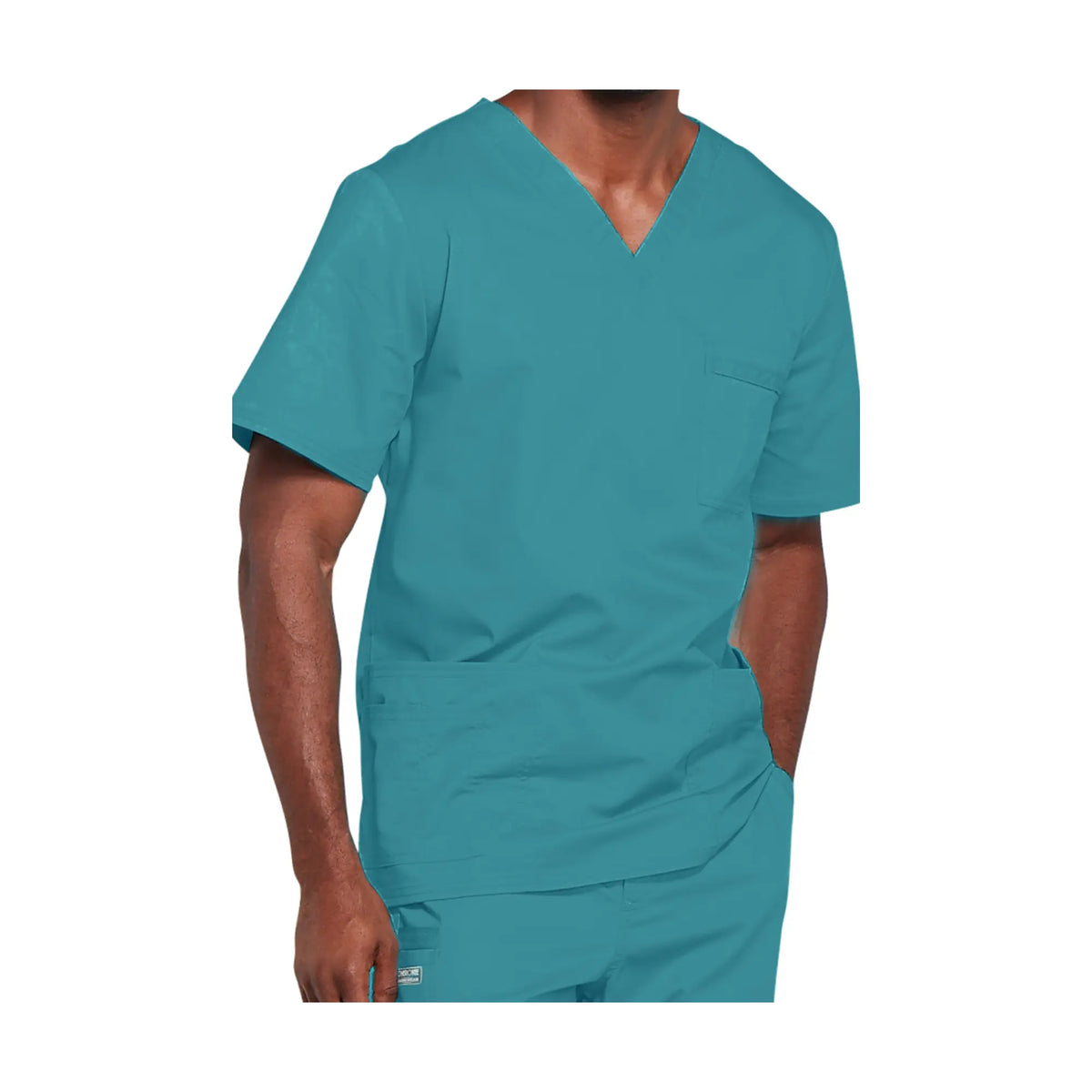 Versailles - Unisex V-Neck Tunic - Unisex - Cherokee Cherokee Authentic Workwear  Teal Blue-3XL