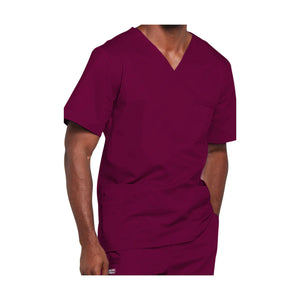 Versailles - Unisex V-Neck Tunic - Unisex - Cherokee Cherokee Authentic Workwear  Burgundy-3XL