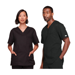 Versailles - Unisex V-Neck Tunic - Unisex - Cherokee Cherokee Authentic Workwear  Black-3XL