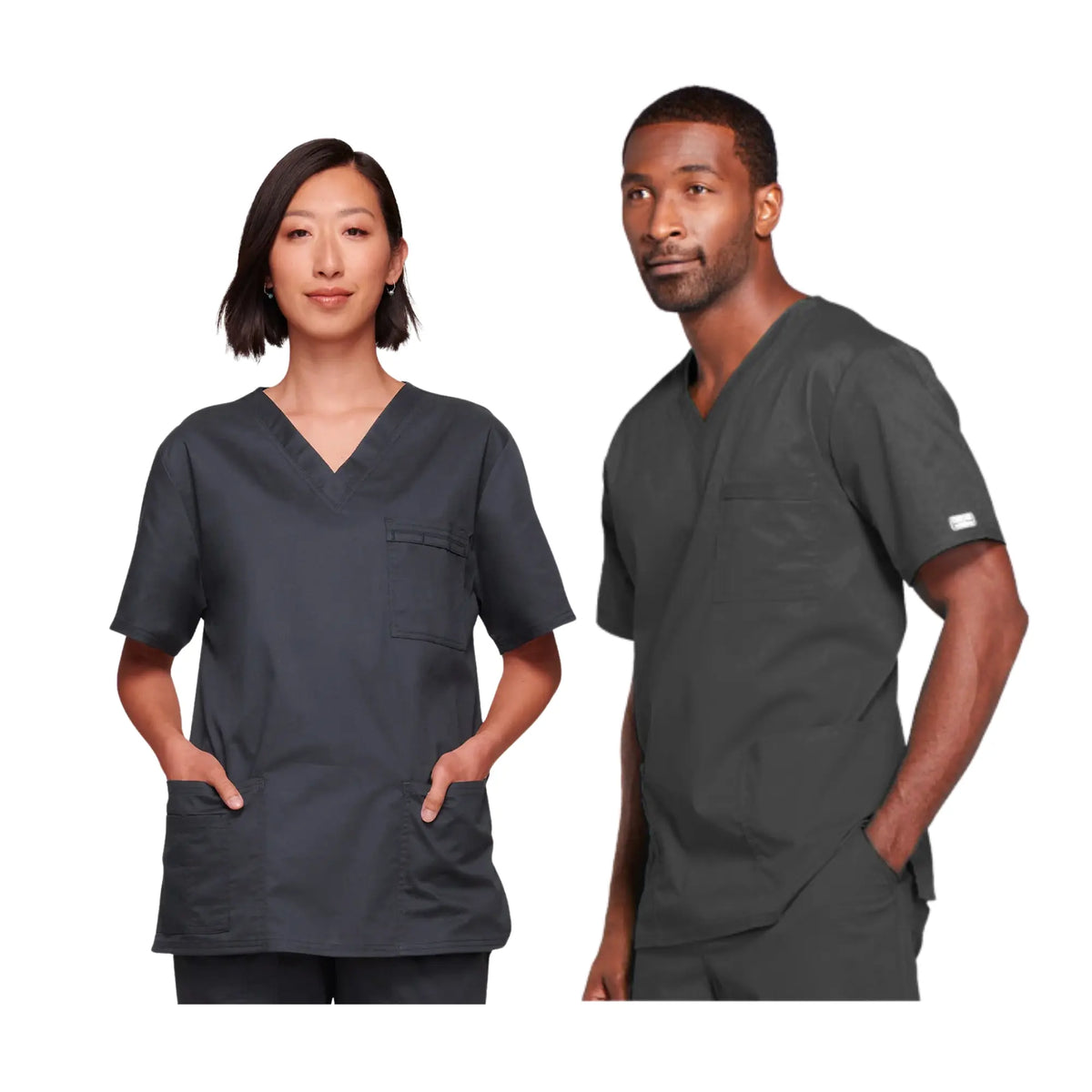 Versailles - Unisex V-Neck Tunic - Unisex - Cherokee Cherokee Authentic Workwear  Anthracite-3XL
