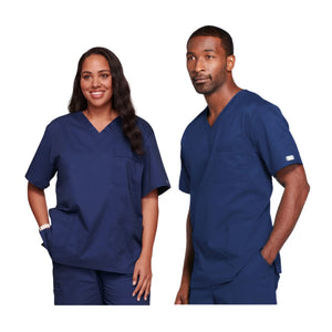 Versailles - Unisex V-Neck Tunic - Unisex - Cherokee Cherokee Authentic Workwear  Blue-Navy-3XL
