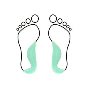 Internal arch with supinator corner in latex foam - Shore 25-35 - Green - My Podologie