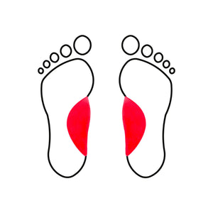 Internal vault in HCI latex foam - Shore 30-40 - Red - My Podologie