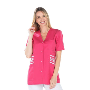 Zoé - Túnica - Manga corta - Mujer - 75 cm My Blusa Tencel-Rosa-T6-XXXL