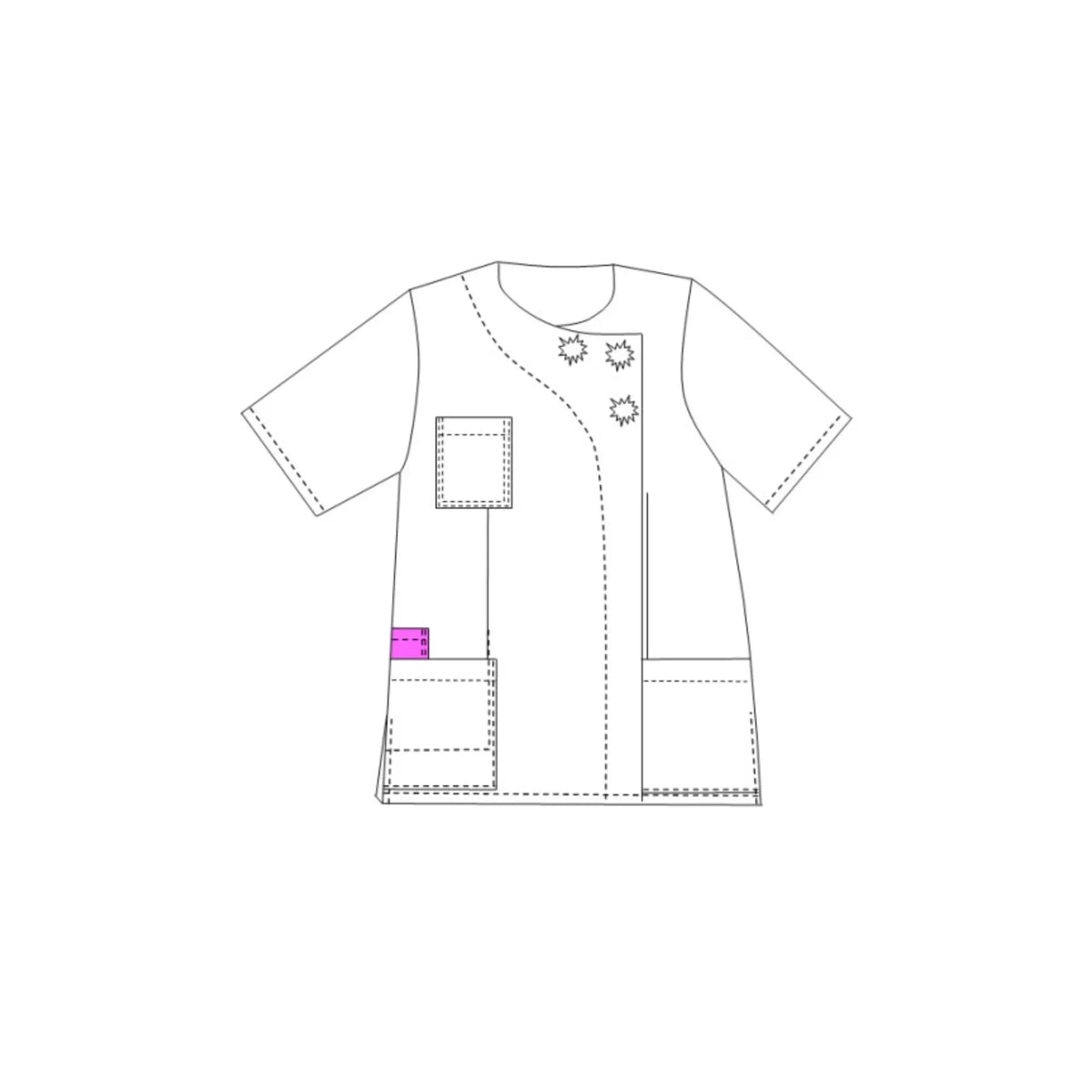 Zoé - Túnica - Manga corta - Mujer - 75 cm My Blusa 