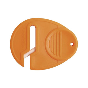 Sewsharp universal scissor trimmer with ceramic sharpening stone and orange plastic support - Fiskars