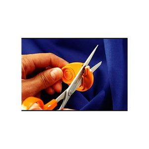 Sewsharp universal scissor trimmer with ceramic sharpening stone and orange plastic support - Fiskars