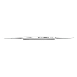 Narrow double curette, straight/bent - Length: 13.5 cm - Ruck Ruck 