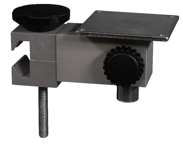 Vice for medical rails vertical and horizontal outlet of the lamp with adapter plate - LID